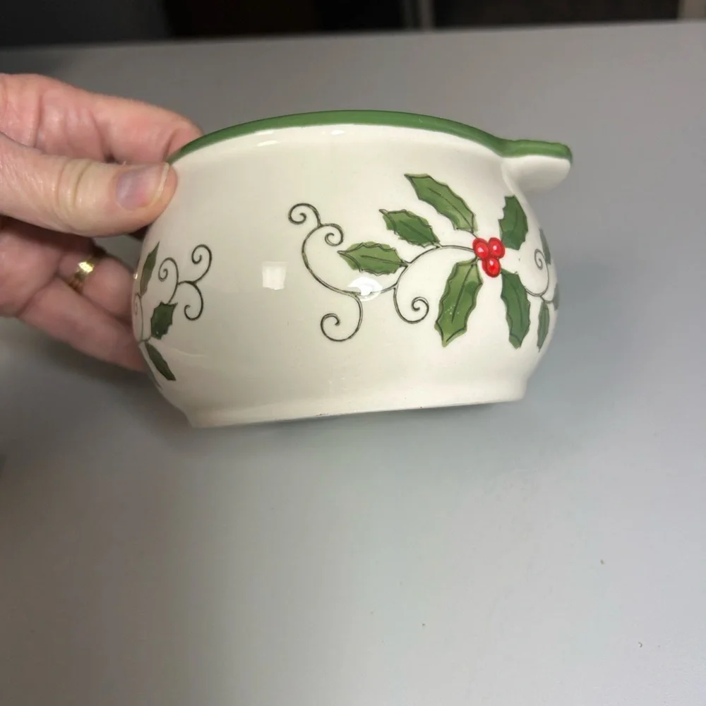Temp-Tations Ceramic Soup/ Sandwich Serving Set with Cardinal Design